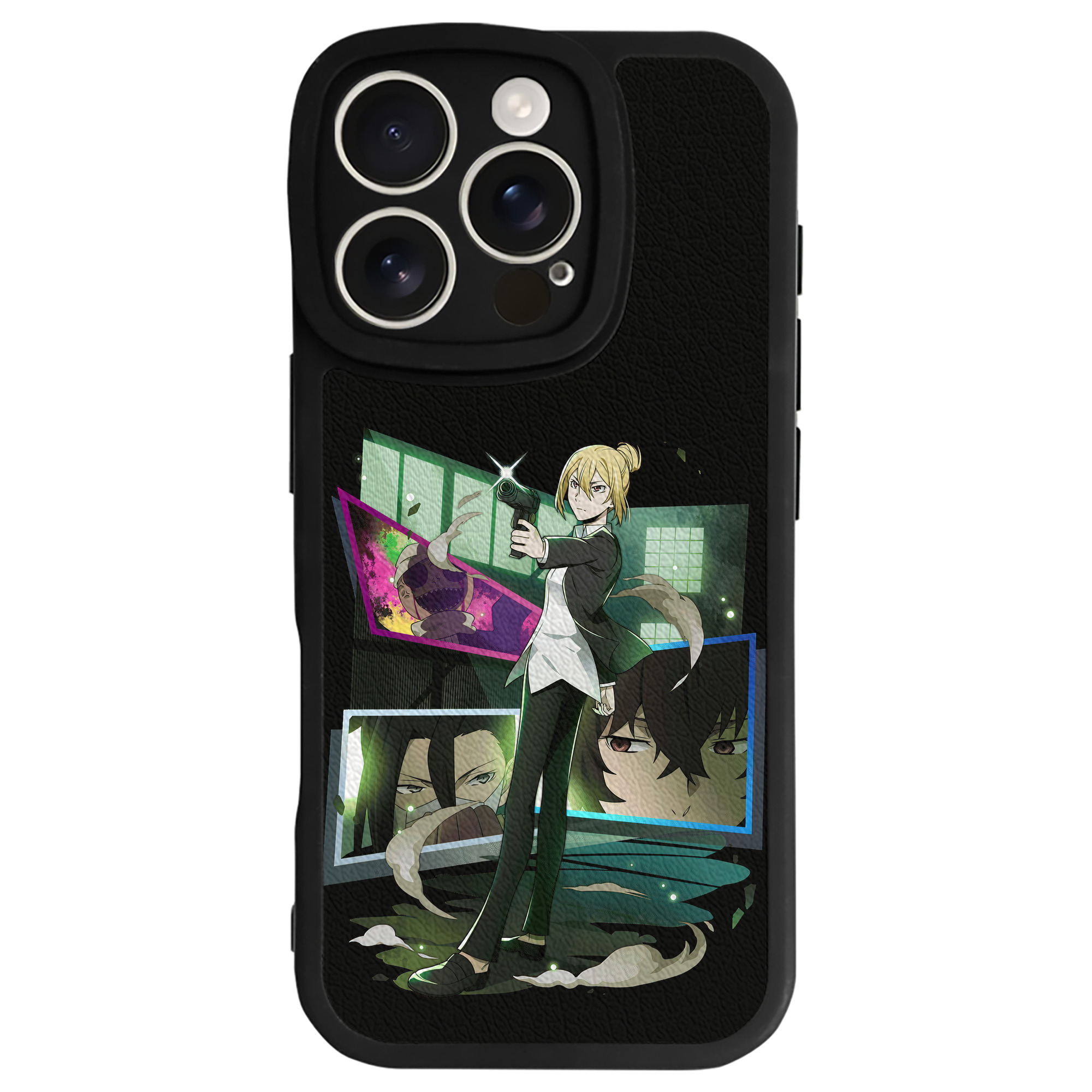 （画像用） 文豪ストレイドッグス Bungo Stray Dogs 【iPhone 16シリーズ対応】シリコンスマホケース（レザー調） 材質：シリコン